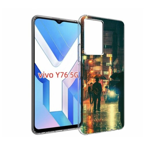 Чехол MyPads Токио-сеул для Vivo Y76 5G задняя-панель-накладка-бампер