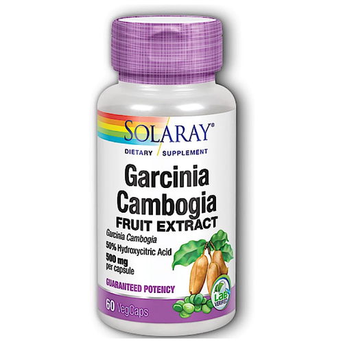 Solaray Guaranteed Potency Garcinia Cambogia Fruit Extract (Гарциния камбоджийская) 500 мг 60 капсул