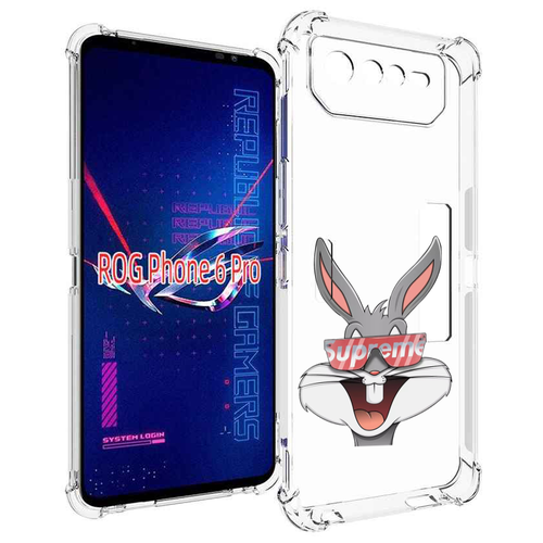 Чехол MyPads крутой-заяц для Asus ROG Phone 6 Pro задняя-панель-накладка-бампер чехол mypads крутой обезьян в кепке для asus rog phone 6 задняя панель накладка бампер