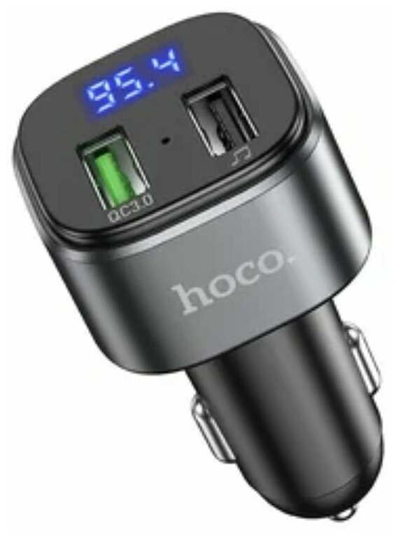 Автомобильный Bluetooth FM модулятор Hoco E67 чёрный 2*USB 3.4A черный