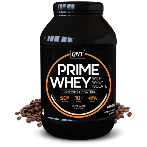 Протеин QNT Prime Whey, 908 гр., кофе латте протеин qnt prime whey 908 гр карамель солёная