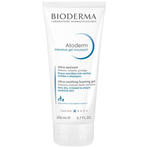 Bioderma гель-мусс для умывания интенсив Atoderm, 200 мл, 231 г биодерма атодерм гель крем для лица и тела интенсив 200мл 28146