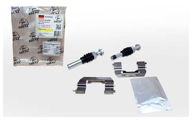 Ремонтный комплект суппорта ГАЗ-3302 Next ((болт-пыльник+пластина+смазка)х1 стор.) "Krenz"