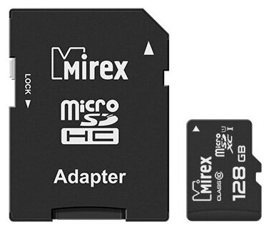 Карта памяти microSDХC с адаптером MIREX 128GB (UHS-I, U1, class 10)