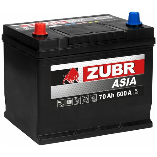 Аккумулятор автомобильный ZUBR Ultra Asia (70 Ah) 600 A Прямая, L+ 261x175x225