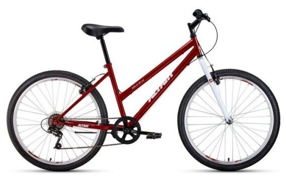 Горный велосипед Altair MTB HT 26 low 2021, красный/белый, рост 15"