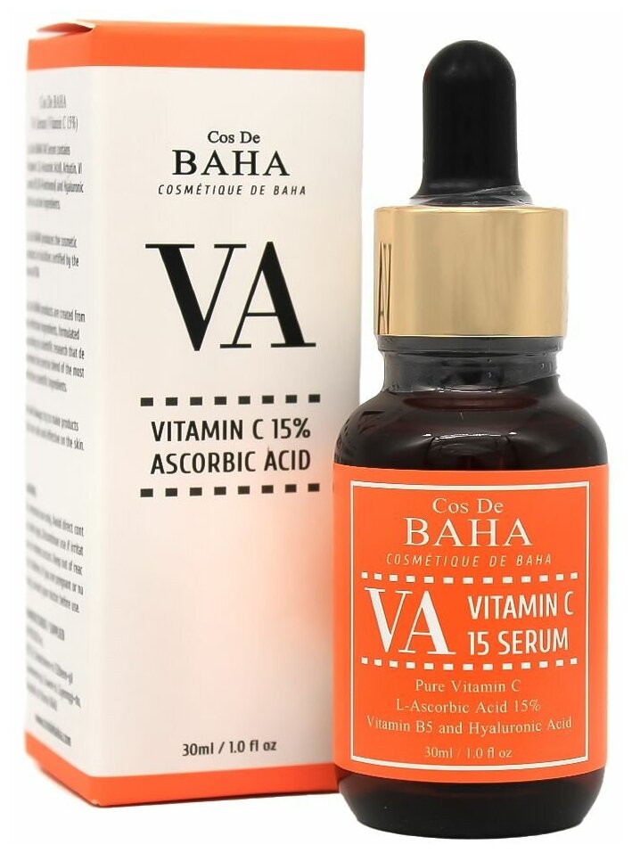 COS DE BAHA VA Vitamin C 15 Serum Сыворотка для лица с витамином C, 30 мл