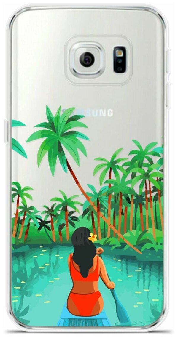 Силиконовый чехол на Samsung Galaxy S6 Edge Пейзаж / для Самсунг Галакси С6 Эдж