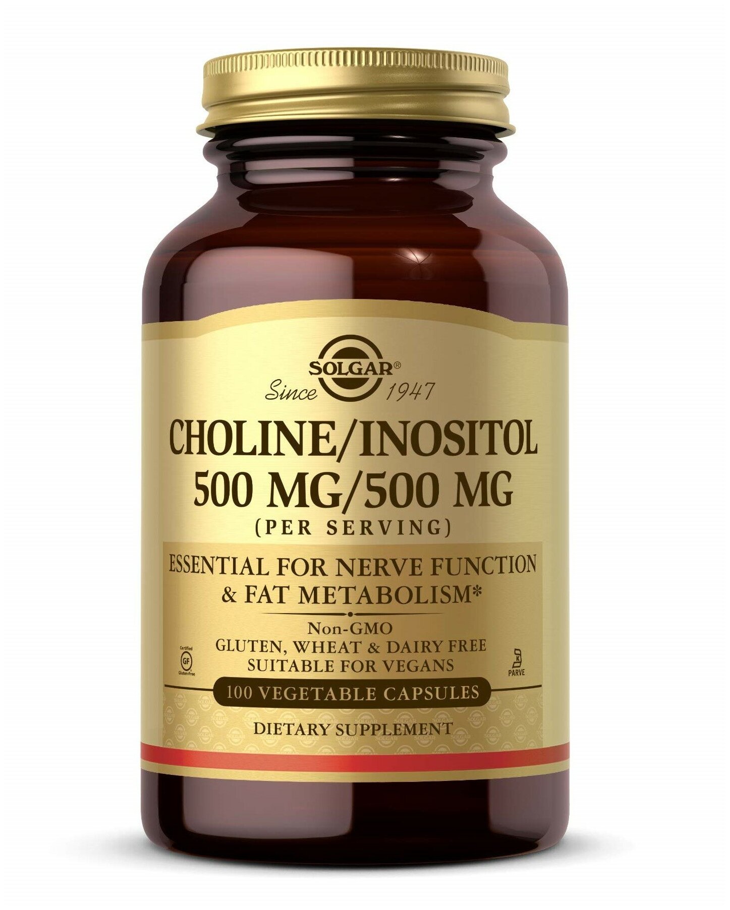 Solgar Choline / Inositol 500 мг / 500 мг 100 таб.