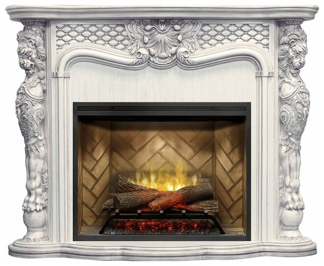 фото Камин Dimplex Castle - Слоновая кость с патиной с Revillusion RBF30