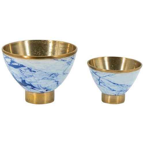 LB78237-BLUE Чаши, набор из 2 предмета 21x21x15 см, Glasar