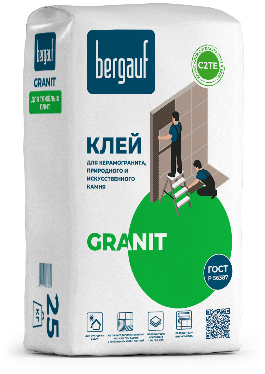 фото Клей для плитки и камня Bergauf Granit