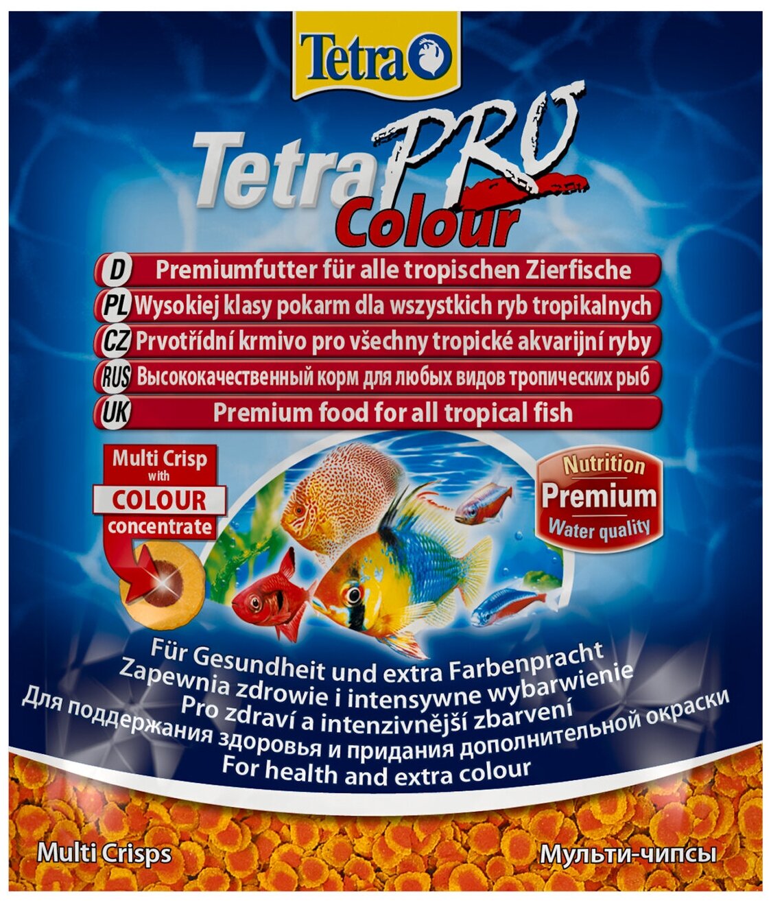 TetraPro Color Crisps корм-чипсы для улучшения окраса всех декоративных рыб 12 г (sachet) - фотография № 10