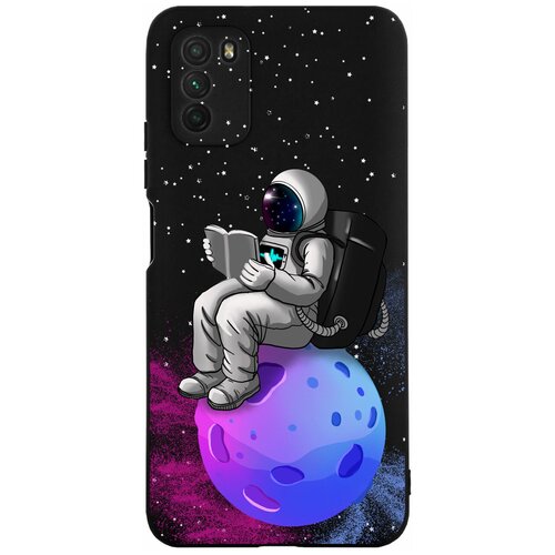 Силиконовый чехол Mcover для Xiaomi Poco M3 с рисунком С книгой в космосе силиконовый чехол mcover для xiaomi redmi 9 с рисунком с книгой в космосе