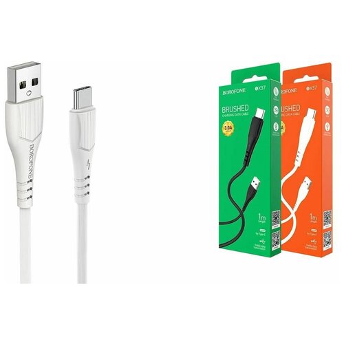 Type-C кабель, шнур BOROFONE BX37, белый кабель usb type c bx37 3a 1m borofone белый