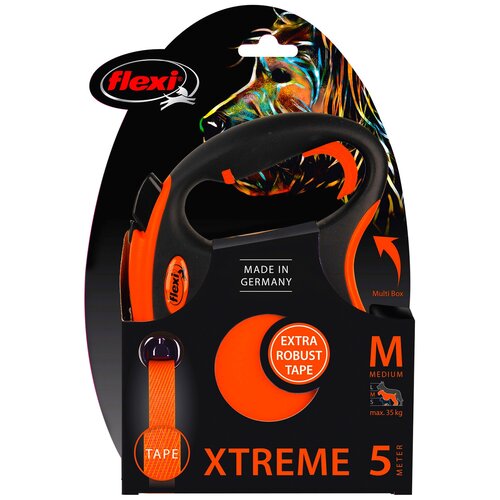 рулетка flexi xtreme m до 35 кг 5 м лента оранжевая Рулетка Xtreme M (до 35 кг) 5 м лента оранжевая