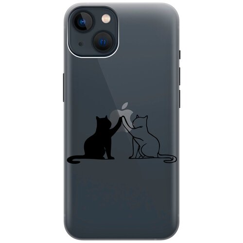 Силиконовый чехол на Apple iPhone 14 Plus / Эпл Айфон 14 Плюс с рисунком Cats чехол книжка на apple iphone 14 plus эпл айфон 14 плюс с рисунком cats w черный