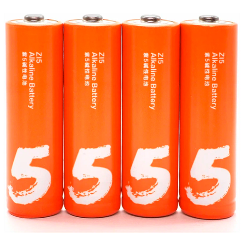 Батарейки алкалиновые ZMI Rainbow Zi5 типа AA (уп. 4 шт), 4xAA5 ,техпак-термоусадка, оранжевые