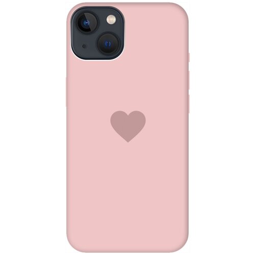 Силиконовый чехол на Apple iPhone 14 Plus / Эпл Айфон 14 Плюс с рисунком Heart Soft Touch розовый силиконовый чехол на apple iphone 14 plus эпл айфон 14 плюс с рисунком unicorn dab soft touch розовый