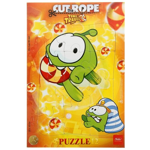 Пазлы 12 элементов А4, в рамке, Cut the Rope