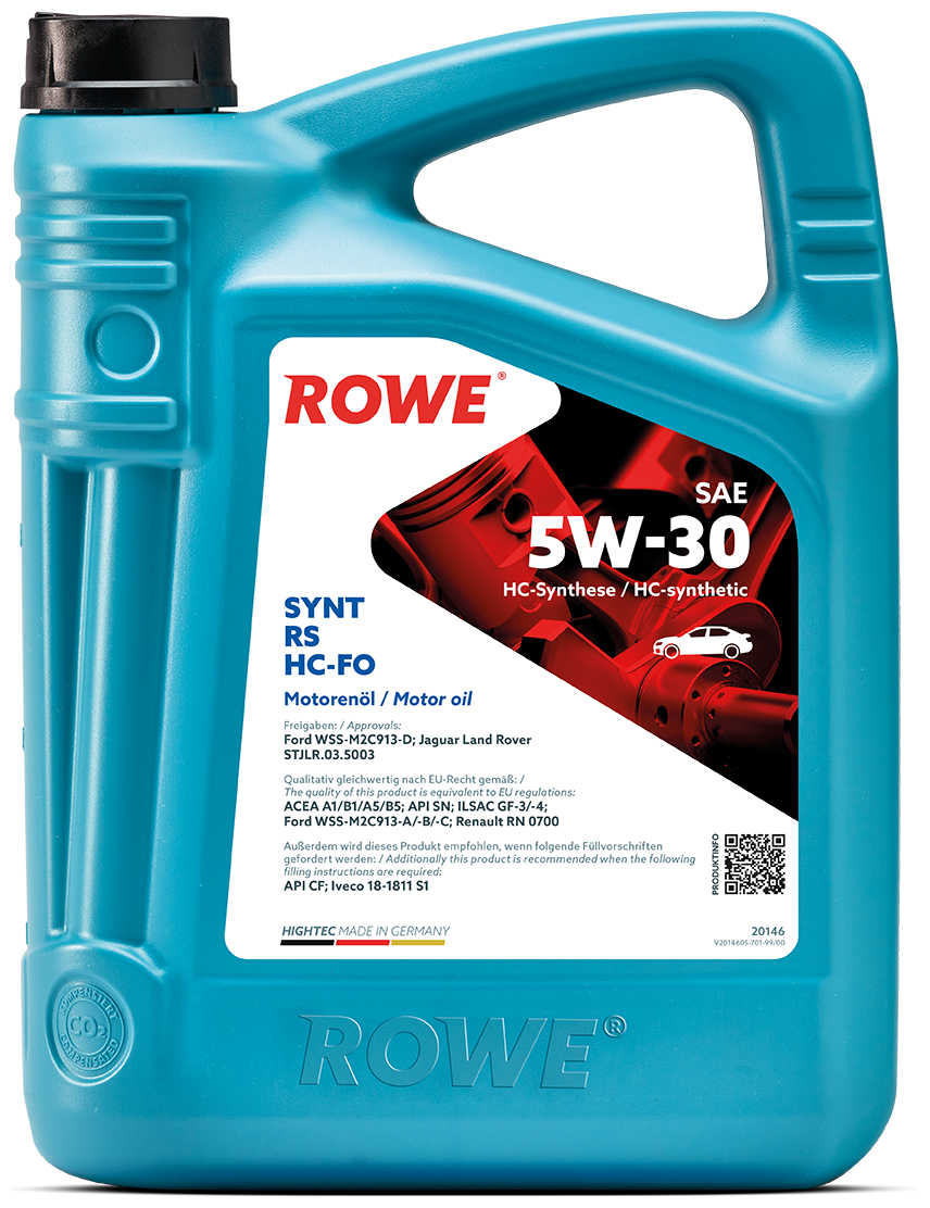 HC-синтетическое моторное масло ROWE Hightec Synt RS SAE 5W-30 HC-FO, 5 л