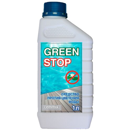 средство против цветения воды cemmix green stop 1 л Жидкость для водоема Cemmix против цветения воды, 1 л
