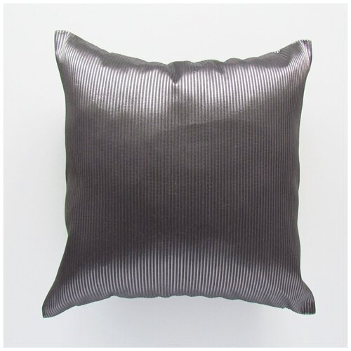 Чехол для подушки декоративный, серый, 45х45см , с потайной молнией .