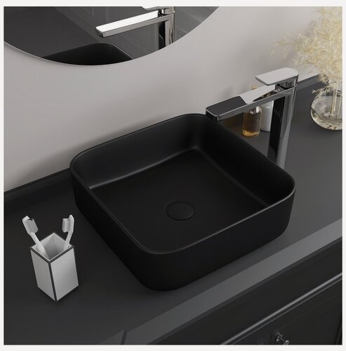 Изображение товара Раковина накладная на столешницу IDDIS Bridge BRIBM04i27 черная матовая