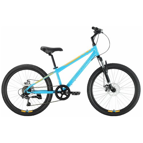 Подростковый велосипед Stark Respect 24.1 D Steel, год 2023, цвет Голубой-Желтый, ростовка 12
