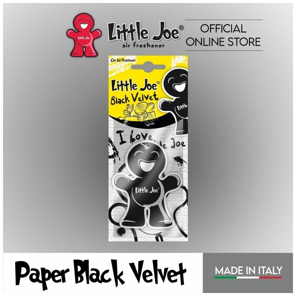 Ароматизатор бумажный подвесной человечек Little Joe Paper Black Velvet, Восточные нотки