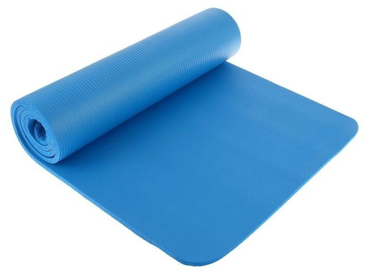 Коврик для йоги ТероПром 3551167 183 × 61 × 1 см, цвет синий