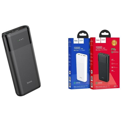 Power Bank 10000mAh Hoco J61 QC30 18W 2USB черный 172800₽