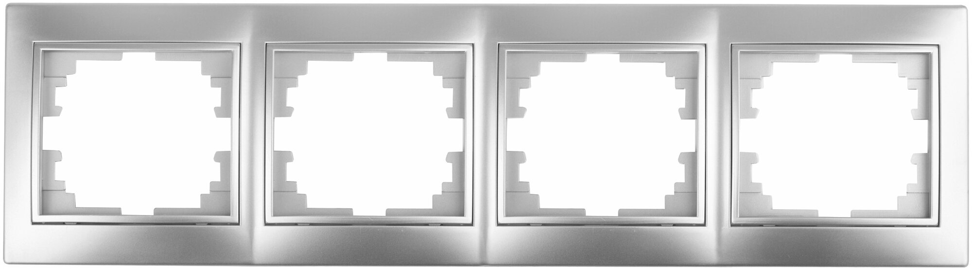 фото Intro Рамка 4-м СП Plano 1-504-03 гор. алюм. Intro Б0030102