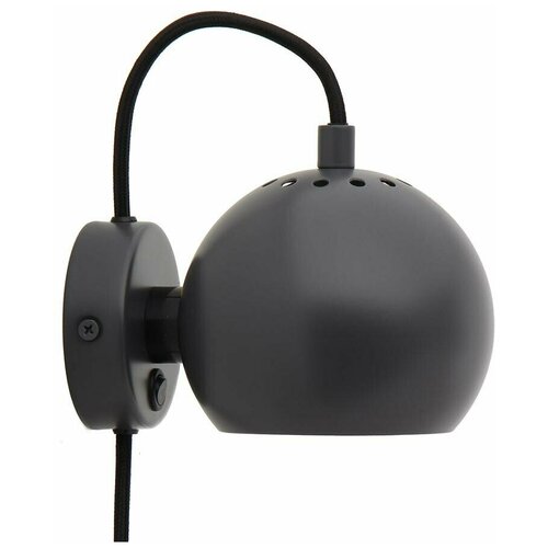 Лампа настенная Ball, Ø12 см, темно-серая матовая, Frandsen, 47501360111