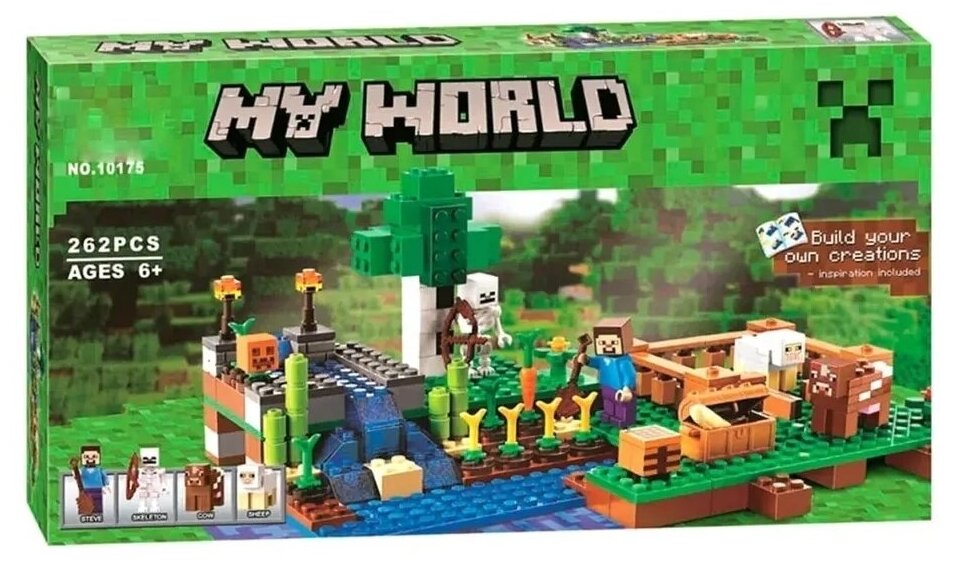 Конструктор My World / Майнкрафт / Ферма 10175 / 262 детали