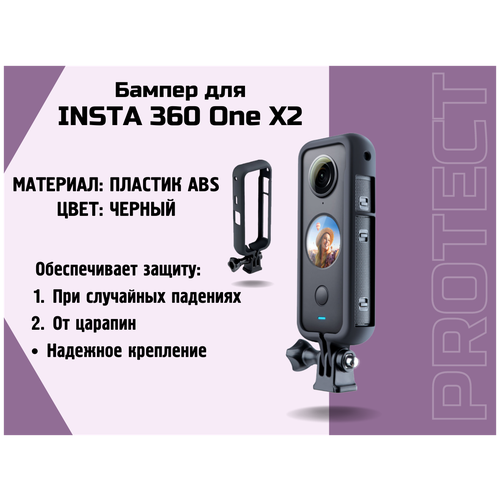 Пластиковый бампер-рамка для экшн-камеры Insta360 ONE X2