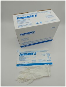 ARDL Перчатки нитриловые стерильные TurboMAX-S, цвет: белый, размер S (6-7), 80 шт. (40 пар), смотровые, неопудренные, с полимерным покрытием