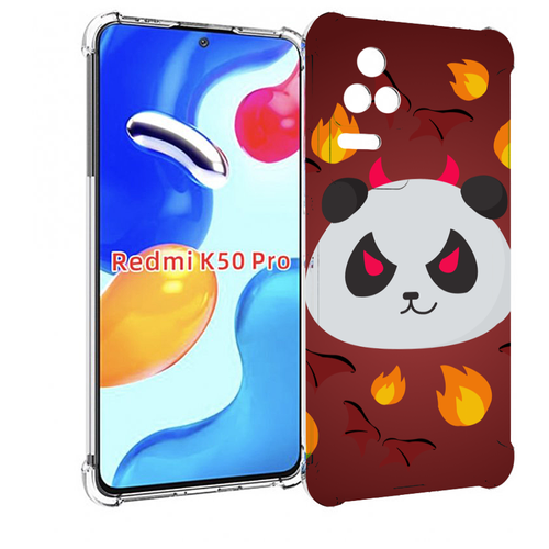 Чехол MyPads огненная-панда для Xiaomi Redmi K50 / K50 Pro задняя-панель-накладка-бампер
