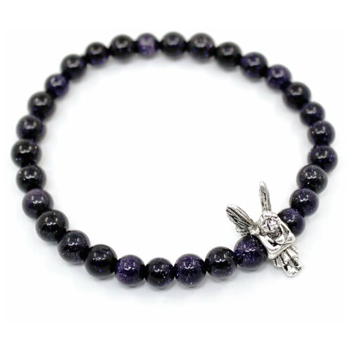 фото Handinsilver ( посеребриручку ) браслет из синего авантюрина 6мм и ангелом