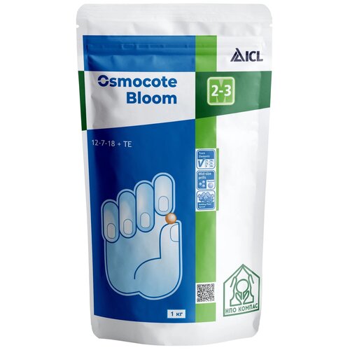 Удобрение Osmocote Bloom 2-3 мес. (12-7-18+ТЕ), 1 л, 1 кг, 1 уп.