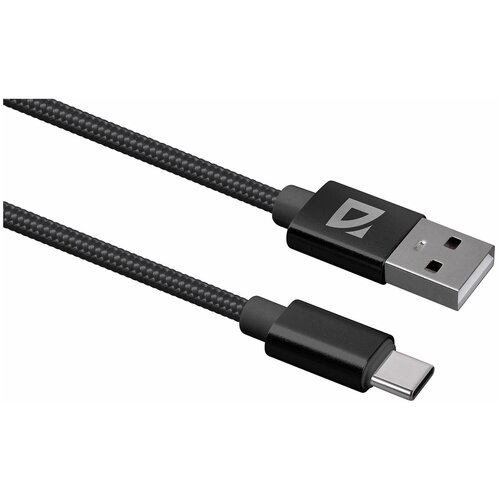USB кабель Defender F85 TypeC золотой, 1м, 1.5А, нейлон, пакет
