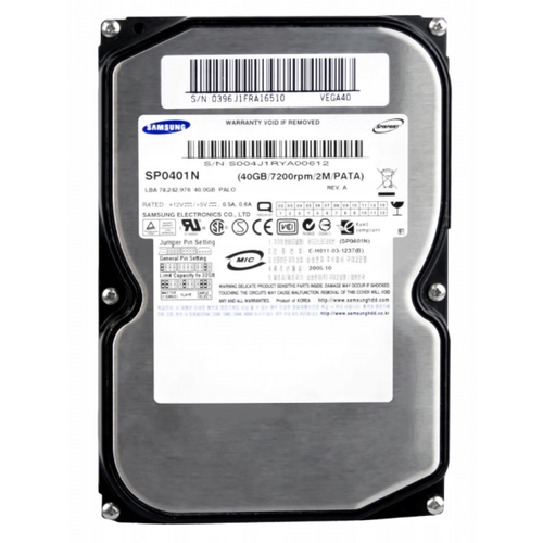 Жесткий диск Samsung SP0401N 40Gb 7200 IDE 3.5 HDD