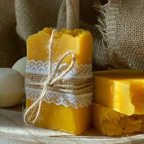 Натуральное мыло облепиховое на отваре душицы