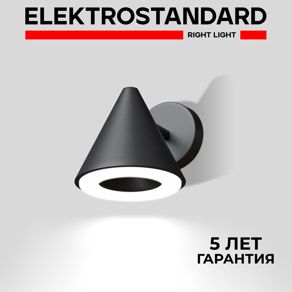 Уличный настенный светодиодный светильник Elektrostandard Artic 35169/D 12 Вт 4000K цвет черный IP54