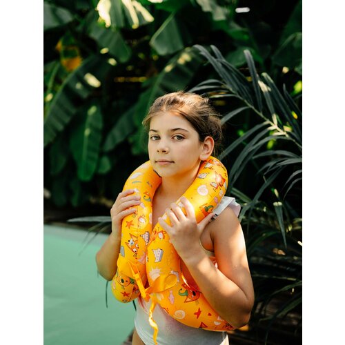 Жилет-восьмерка для плавания Три кота, размер L, цвет желтый