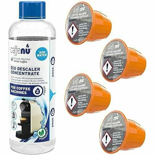 Кафеню Капсулы для чистки Nespresso и набор для удаления накипи Дополните свой набор Бариста Чистящие капсулы для Nespresso и набор жидких средств для удаления накипи Nespresso 9067₽