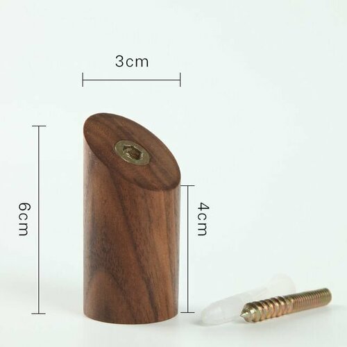 Крючок Knot деревянный орех 60х30х40 мм в упаковке 2 шт Varmanpro 660₽