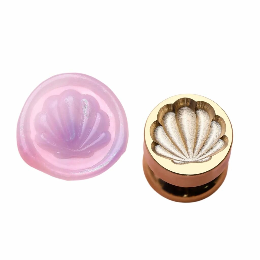Миниатюрная тисненая сургучная печать с изображением ракушки