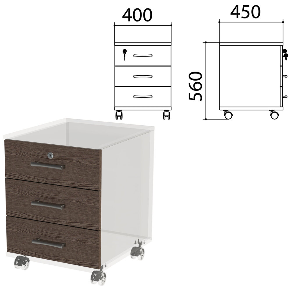 Фасады ящиков для тумбы подкатной 
