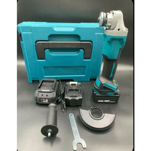 Шлифмашина угловая аккумуляторная бесщеточная болгарка 125мм УШМ с регулировкой оборотов 2 АКБ в кейсе 5900₽